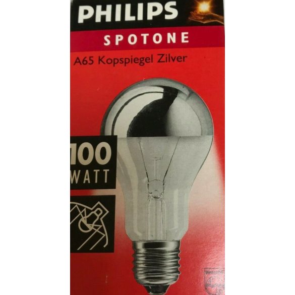 PHILIPS 100W E27 CROWN SILVER A65