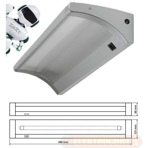 ARMATÚRA 1*21W ZEXT TL-2014 ARMATÚRA ÍVELT EZÜST  (35383)