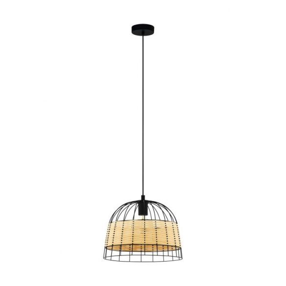 EGLO 55709 ANWICK RATTAN E27 FÜGGESZTÉK BARNA-FEKETE  (48541)